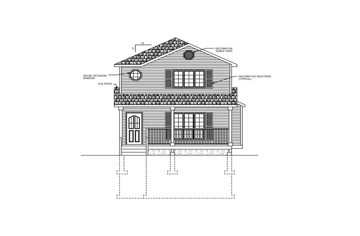 Home plan front elevation
