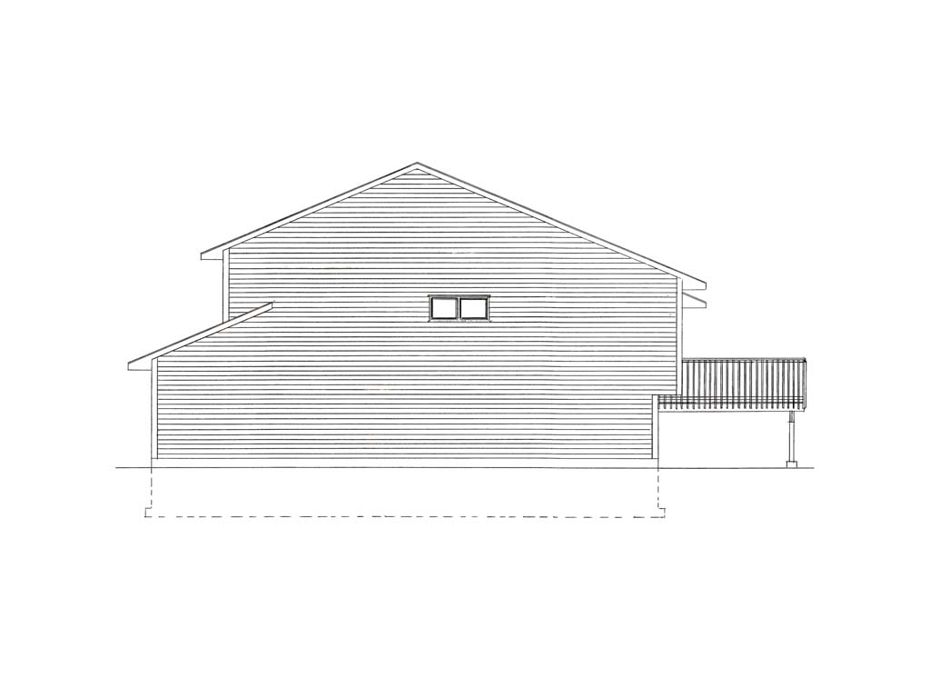 Home plan right elevation
